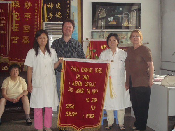 After recovering in 2007, Clive thanked Professor Tang for p